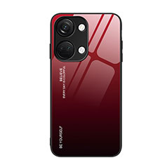 Carcasa Bumper Funda Silicona Espejo Gradiente Arco iris JM2 para OnePlus Nord 3 5G Rojo
