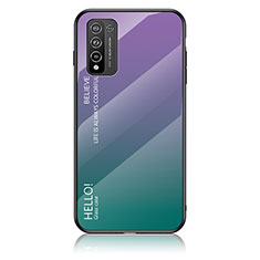 Carcasa Bumper Funda Silicona Espejo Gradiente Arco iris LS1 para Huawei Honor 10X Lite Multicolor