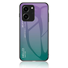 Carcasa Bumper Funda Silicona Espejo Gradiente Arco iris LS1 para Huawei Honor 80 SE 5G Multicolor