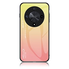 Carcasa Bumper Funda Silicona Espejo Gradiente Arco iris LS1 para Huawei Honor Magic6 Lite 5G Amarillo