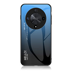 Carcasa Bumper Funda Silicona Espejo Gradiente Arco iris LS1 para Huawei Honor Magic6 Lite 5G Azul