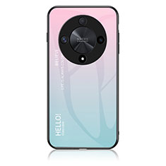 Carcasa Bumper Funda Silicona Espejo Gradiente Arco iris LS1 para Huawei Honor Magic6 Lite 5G Cian