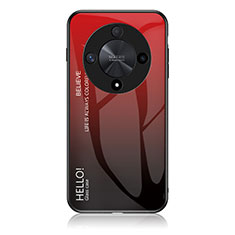 Carcasa Bumper Funda Silicona Espejo Gradiente Arco iris LS1 para Huawei Honor Magic6 Lite 5G Rojo