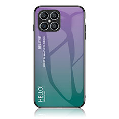 Carcasa Bumper Funda Silicona Espejo Gradiente Arco iris LS1 para Huawei Honor X8 4G Multicolor