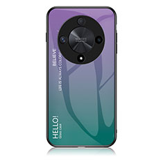 Carcasa Bumper Funda Silicona Espejo Gradiente Arco iris LS1 para Huawei Honor X9b 5G Multicolor