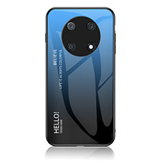 Carcasa Bumper Funda Silicona Espejo Gradiente Arco iris LS1 para Huawei Nova Y90 Azul