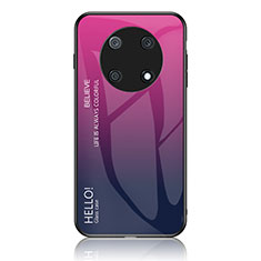 Carcasa Bumper Funda Silicona Espejo Gradiente Arco iris LS1 para Huawei Nova Y90 Rosa Roja