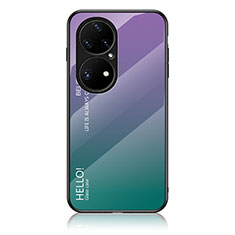 Carcasa Bumper Funda Silicona Espejo Gradiente Arco iris LS1 para Huawei P50 Pro Multicolor