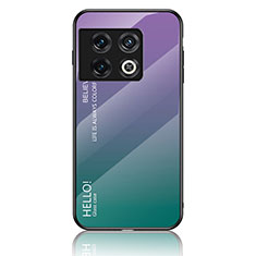 Carcasa Bumper Funda Silicona Espejo Gradiente Arco iris LS1 para OnePlus 10 Pro 5G Multicolor