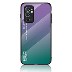 Carcasa Bumper Funda Silicona Espejo Gradiente Arco iris LS1 para OnePlus 9RT 5G Multicolor