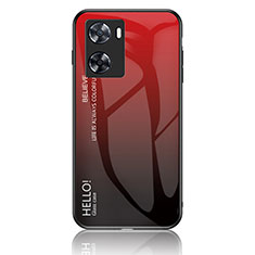 Carcasa Bumper Funda Silicona Espejo Gradiente Arco iris LS1 para OnePlus Nord N20 SE Rojo