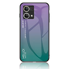 Carcasa Bumper Funda Silicona Espejo Gradiente Arco iris LS1 para Oppo F21 Pro 4G Multicolor