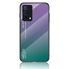 Carcasa Bumper Funda Silicona Espejo Gradiente Arco iris LS1 para Oppo K9 5G Multicolor