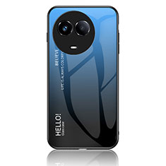 Carcasa Bumper Funda Silicona Espejo Gradiente Arco iris LS1 para Realme 11 5G Azul