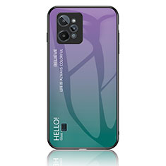Carcasa Bumper Funda Silicona Espejo Gradiente Arco iris LS1 para Realme C31 Multicolor