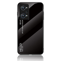Carcasa Bumper Funda Silicona Espejo Gradiente Arco iris LS1 para Realme GT Neo 3T 5G Negro
