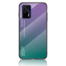 Carcasa Bumper Funda Silicona Espejo Gradiente Arco iris LS1 para Realme GT Neo 5G Multicolor