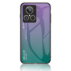 Carcasa Bumper Funda Silicona Espejo Gradiente Arco iris LS1 para Realme GT2 Master Explorer Multicolor