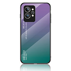 Carcasa Bumper Funda Silicona Espejo Gradiente Arco iris LS1 para Realme GT2 Pro 5G Multicolor
