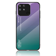 Carcasa Bumper Funda Silicona Espejo Gradiente Arco iris LS1 para Realme Narzo 50A Multicolor