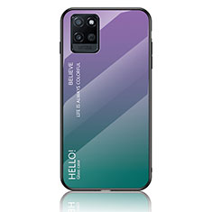 Carcasa Bumper Funda Silicona Espejo Gradiente Arco iris LS1 para Realme V11 5G Multicolor