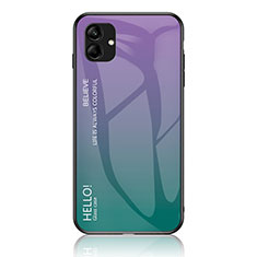 Carcasa Bumper Funda Silicona Espejo Gradiente Arco iris LS1 para Samsung Galaxy A04E Multicolor
