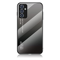 Carcasa Bumper Funda Silicona Espejo Gradiente Arco iris LS1 para Samsung Galaxy A05s Gris Oscuro
