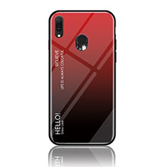 Carcasa Bumper Funda Silicona Espejo Gradiente Arco iris LS1 para Samsung Galaxy A20e Rojo