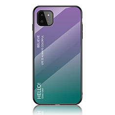 Carcasa Bumper Funda Silicona Espejo Gradiente Arco iris LS1 para Samsung Galaxy A22 5G Multicolor
