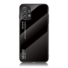 Carcasa Bumper Funda Silicona Espejo Gradiente Arco iris LS1 para Samsung Galaxy A23 5G Negro