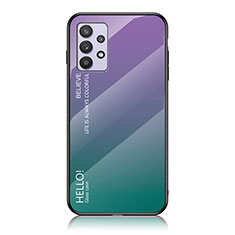 Carcasa Bumper Funda Silicona Espejo Gradiente Arco iris LS1 para Samsung Galaxy A32 5G Multicolor