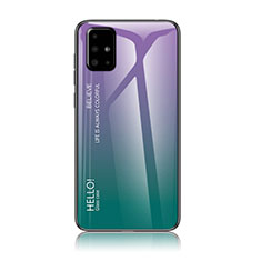 Carcasa Bumper Funda Silicona Espejo Gradiente Arco iris LS1 para Samsung Galaxy A51 4G Multicolor