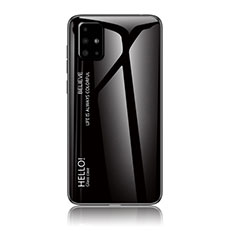 Carcasa Bumper Funda Silicona Espejo Gradiente Arco iris LS1 para Samsung Galaxy A51 5G Negro