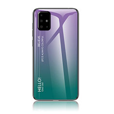 Carcasa Bumper Funda Silicona Espejo Gradiente Arco iris LS1 para Samsung Galaxy A71 4G A715 Multicolor