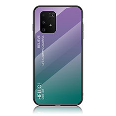 Carcasa Bumper Funda Silicona Espejo Gradiente Arco iris LS1 para Samsung Galaxy A91 Multicolor
