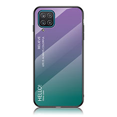 Carcasa Bumper Funda Silicona Espejo Gradiente Arco iris LS1 para Samsung Galaxy F12 Multicolor