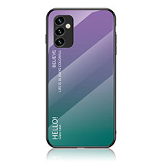 Carcasa Bumper Funda Silicona Espejo Gradiente Arco iris LS1 para Samsung Galaxy F23 5G Multicolor