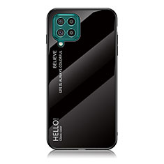 Carcasa Bumper Funda Silicona Espejo Gradiente Arco iris LS1 para Samsung Galaxy F62 5G Negro
