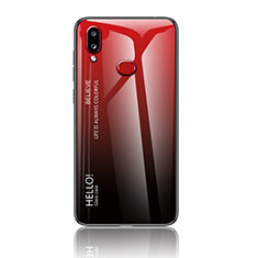 Carcasa Bumper Funda Silicona Espejo Gradiente Arco iris LS1 para Samsung Galaxy M01s Rojo
