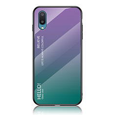 Carcasa Bumper Funda Silicona Espejo Gradiente Arco iris LS1 para Samsung Galaxy M02 Multicolor