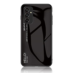 Carcasa Bumper Funda Silicona Espejo Gradiente Arco iris LS1 para Samsung Galaxy M13 4G Negro