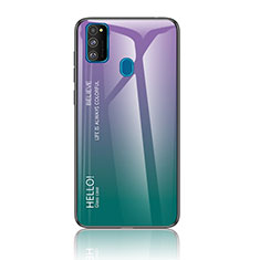 Carcasa Bumper Funda Silicona Espejo Gradiente Arco iris LS1 para Samsung Galaxy M21 Multicolor