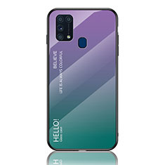 Carcasa Bumper Funda Silicona Espejo Gradiente Arco iris LS1 para Samsung Galaxy M31 Multicolor