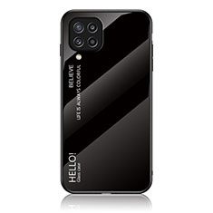 Carcasa Bumper Funda Silicona Espejo Gradiente Arco iris LS1 para Samsung Galaxy M32 4G Negro