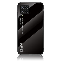 Carcasa Bumper Funda Silicona Espejo Gradiente Arco iris LS1 para Samsung Galaxy M42 5G Negro