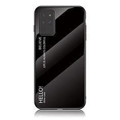 Carcasa Bumper Funda Silicona Espejo Gradiente Arco iris LS1 para Samsung Galaxy Note 20 5G Negro