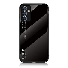 Carcasa Bumper Funda Silicona Espejo Gradiente Arco iris LS1 para Samsung Galaxy Quantum2 5G Negro