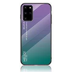 Carcasa Bumper Funda Silicona Espejo Gradiente Arco iris LS1 para Samsung Galaxy S20 Plus Multicolor