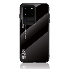 Carcasa Bumper Funda Silicona Espejo Gradiente Arco iris LS1 para Samsung Galaxy S20 Ultra Negro