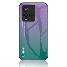 Carcasa Bumper Funda Silicona Espejo Gradiente Arco iris LS1 para Vivo iQOO 10 5G Multicolor